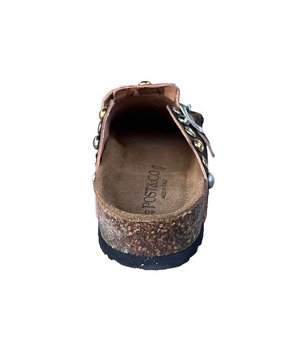 Mules en cuir Apsortabile Noir Post&Co