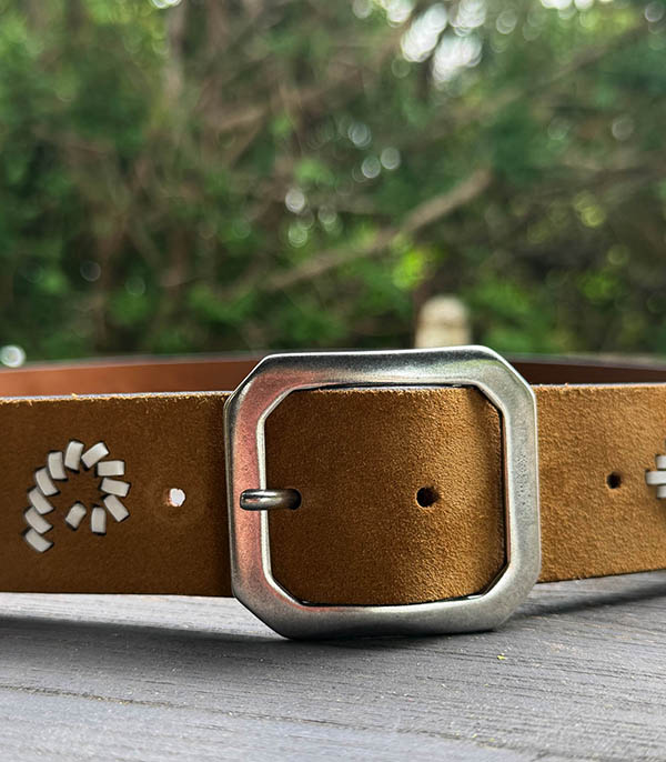 Ceinture en cuir Alaska Moutarde et Borderies Post&Co