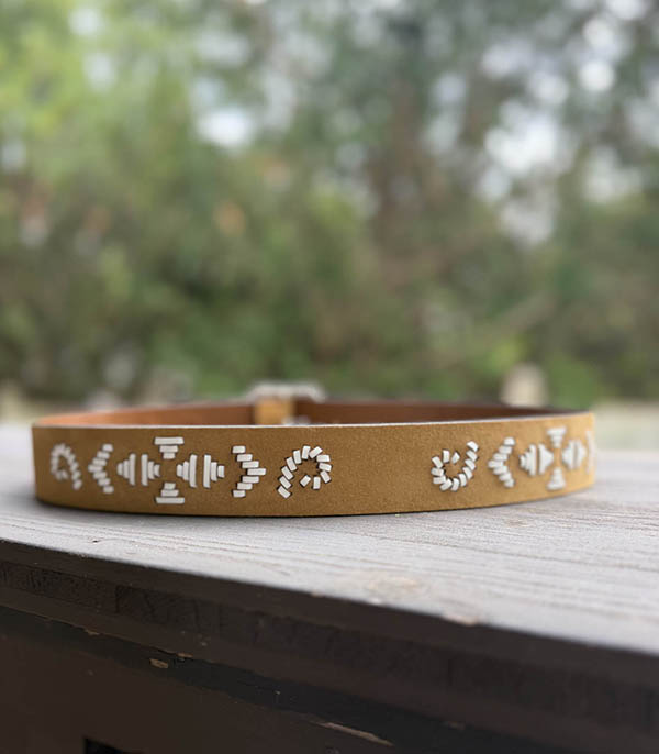 Ceinture en cuir Alaska Moutarde et Borderies Post&Co