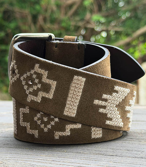 Ceinture en suède Himalaya Antilope Olive Post&Co