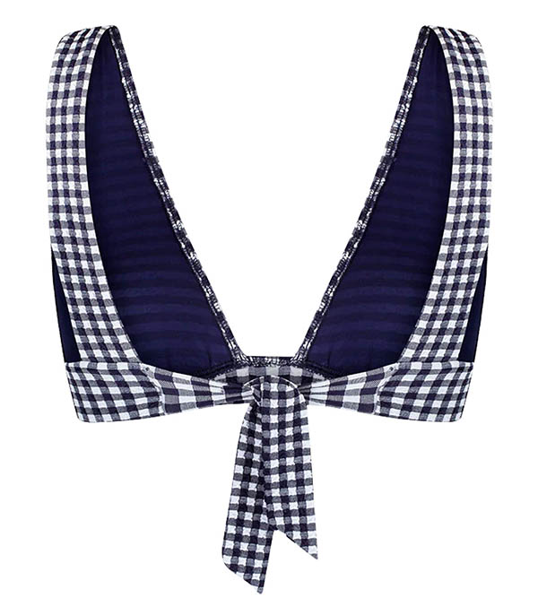 Haut de maillot Foulard l'Ensorcelant Vichy Marine Anja