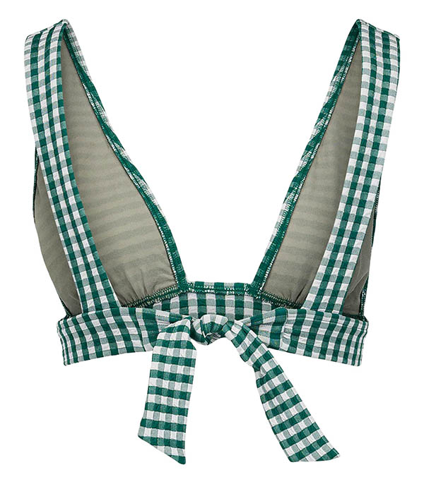 Haut de maillot Foulard l'Ensorcelant Vichy Vert Anja