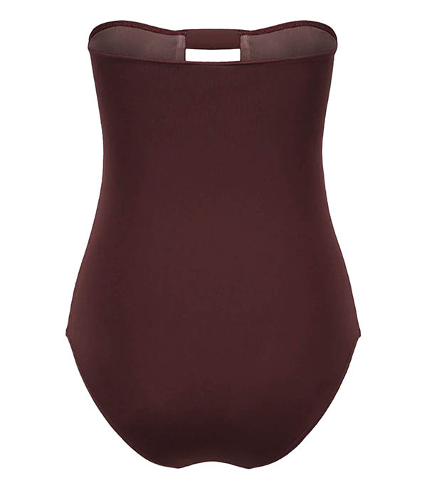 Maillot de bain 1 pièce bandeau L'Espiègle Moka Anja