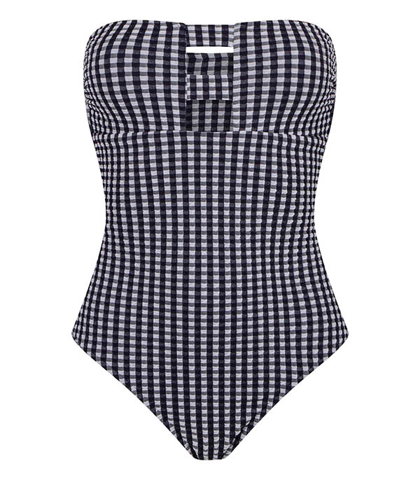 Maillot de bain 1 Pièce Bandeau L'Espiègle Vichy Marine Anja
