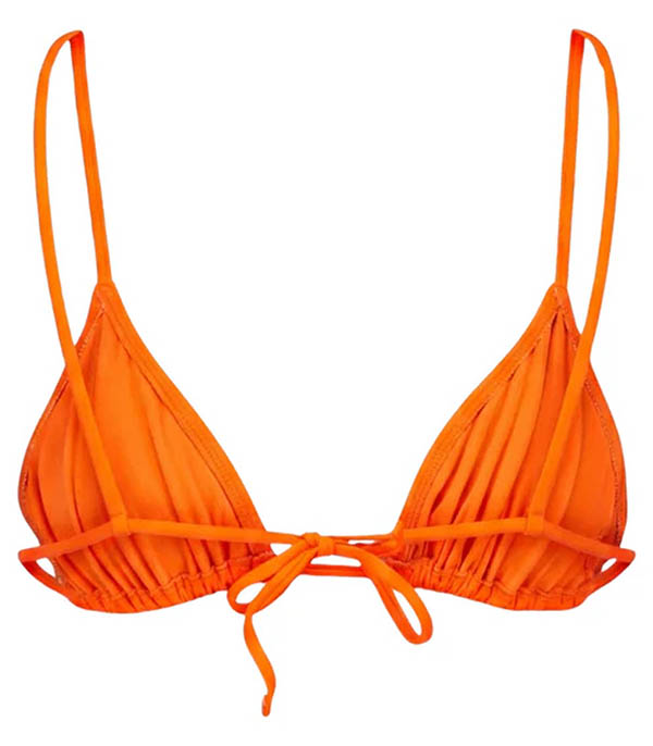 Haut de bain Triangle Le Pétillant Orange Fluo Anja