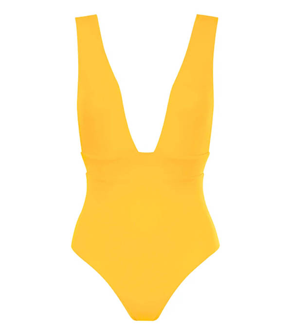 Maillot de bain 1 pièce Le Plongeant Jaune Anja