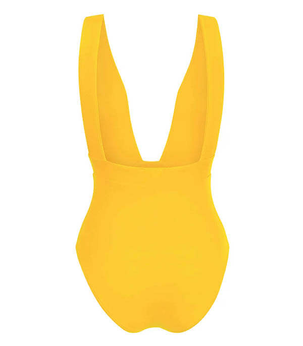 Maillot de bain 1 pièce Le Plongeant Jaune Anja
