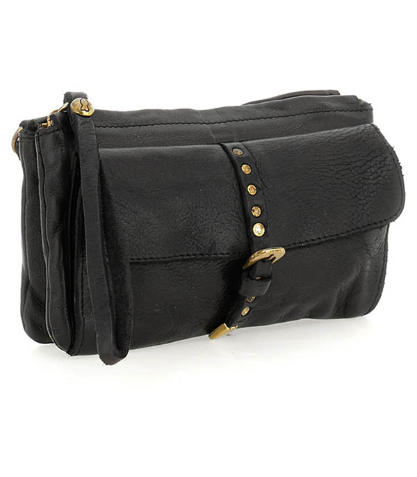 Pochette Kura Studs Black Campomaggi