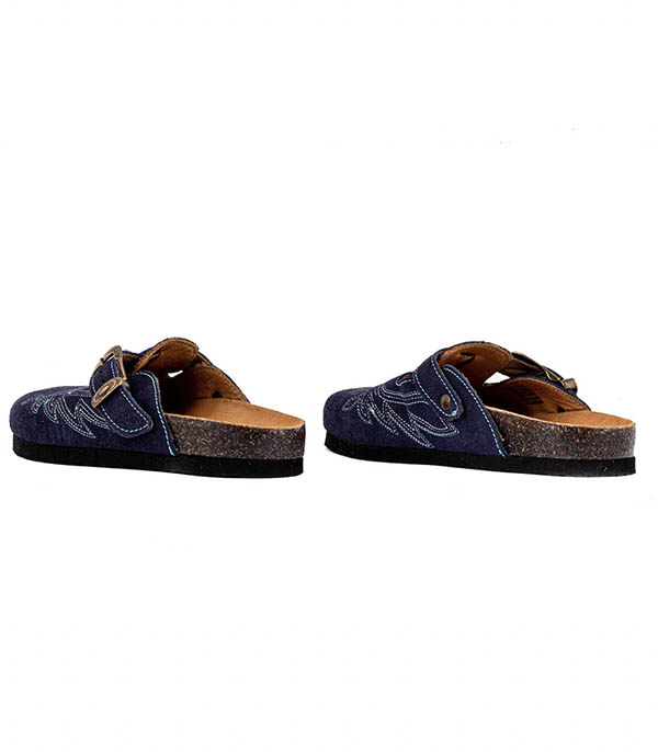 Sabots Bahia Suede Navy Mexicana