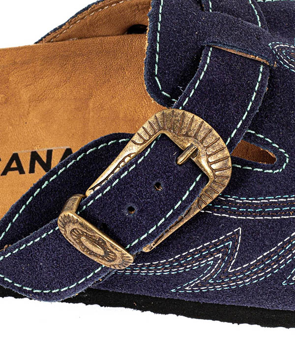 Sabots Bahia Suede Navy Mexicana