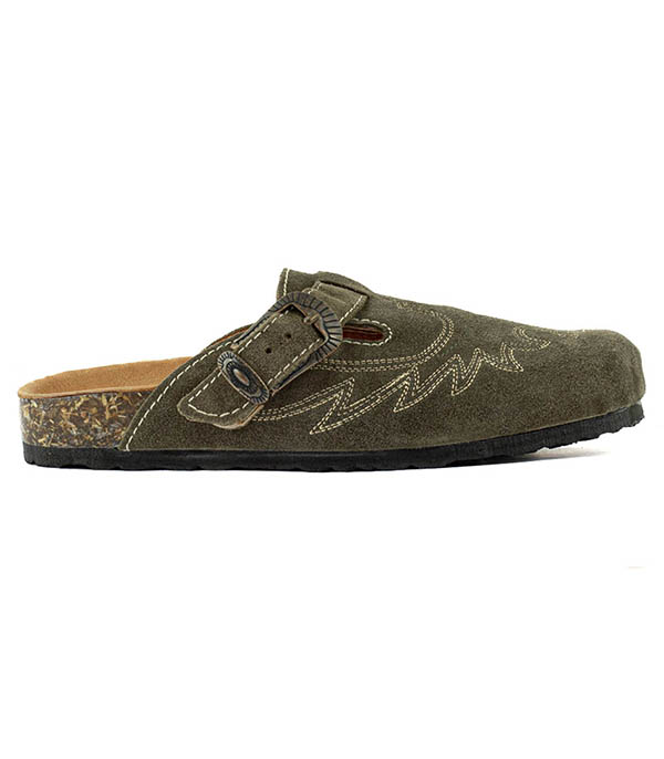 Sabots Bahia Suede Kaki  Mexicana