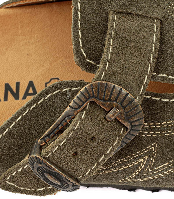Sabots Bahia Suede Kaki  Mexicana