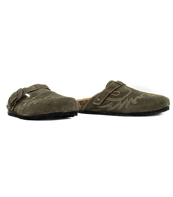 Sabots Bahia Suede Kaki  Mexicana