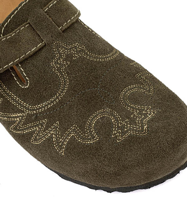 Sabots Bahia Suede Kaki  Mexicana