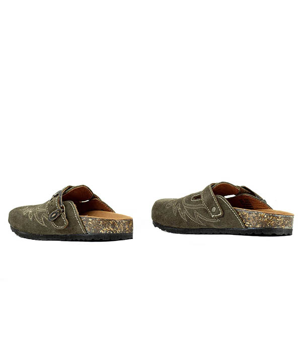 Sabots Bahia Suede Kaki  Mexicana