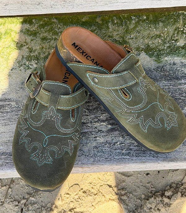 Sabots Bahia Suede Kaki  Mexicana