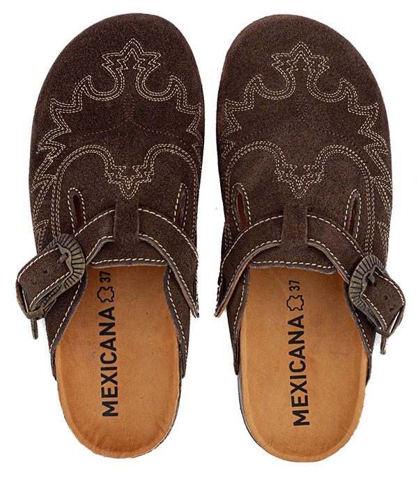 Sabots Bahia Suede Tabac Mexicana