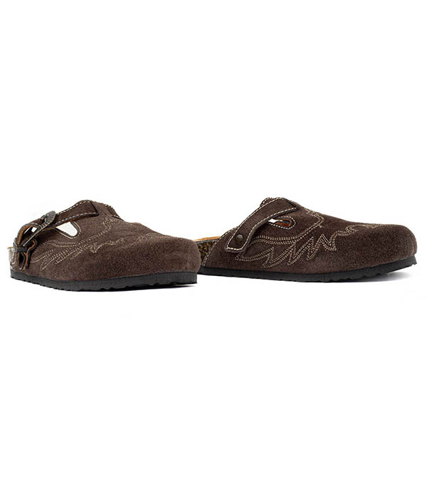 Sabots Bahia Suede Tabac Mexicana
