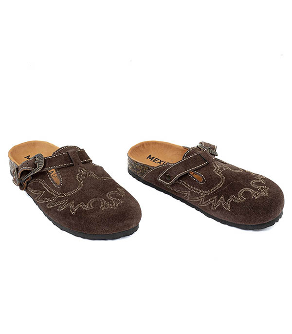 Sabots Bahia Suede Tabac Mexicana