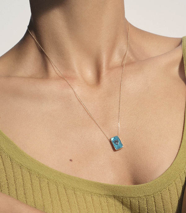 Collier Deva Topaze London Blue Pascale Monvoisin