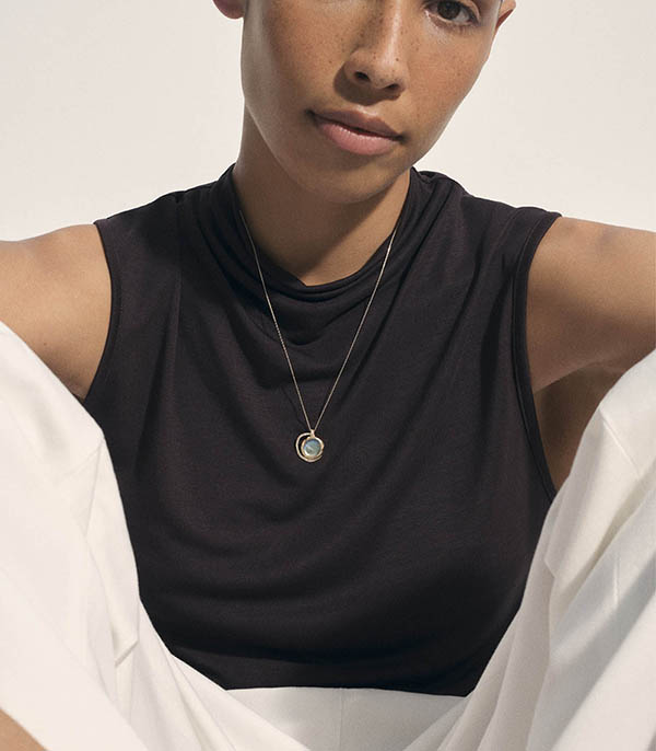 Collier Gaia n°3 Moonstone Pascale Monvoisin
