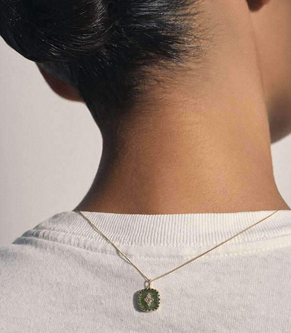 Collier Pierrot Aventurine Quartz Pascale Monvoisin