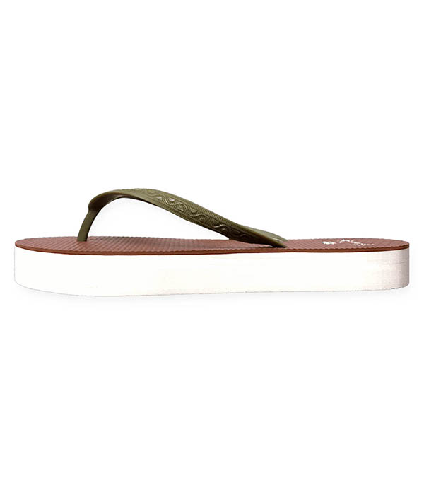Tongs Femme Héritage Slim x Véronika Loubry Vert Reverso Beach Originals