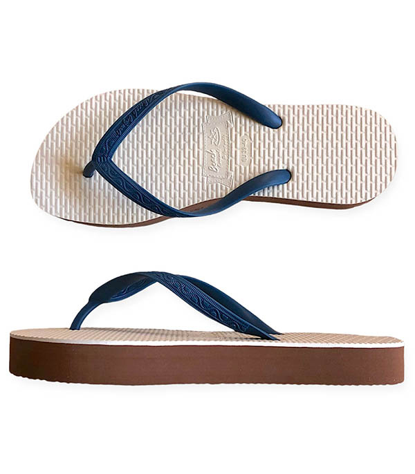 Tongs Femme Flatform Slim Bleu Original Beach Originals