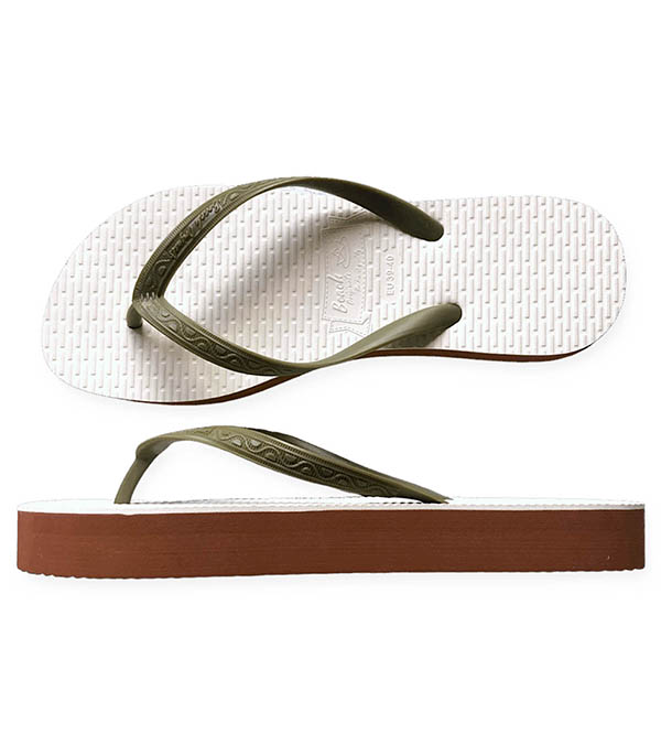 Tongs Femme Flatform Slim Vert US Army Beach Originals