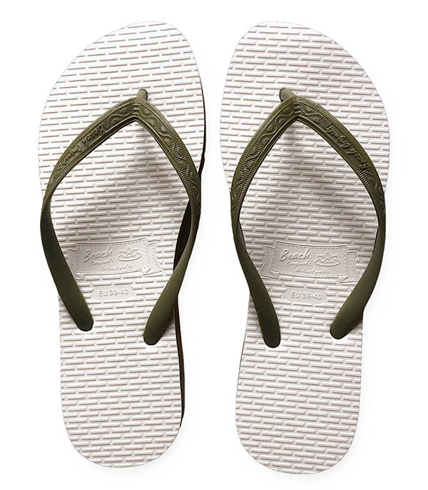 Tongs Femme Flatform Slim Vert US Army Beach Originals