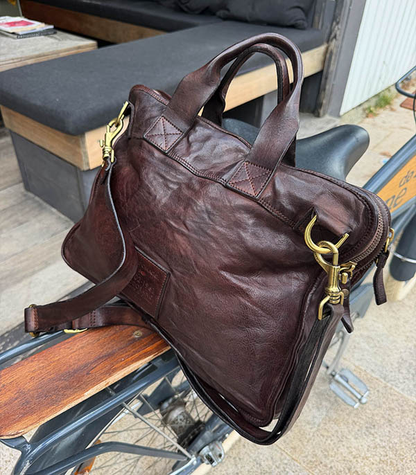 Sacoche en cuir chocolat Campomaggi