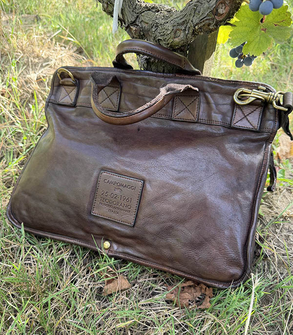 Sacoche en cuir chocolat Campomaggi