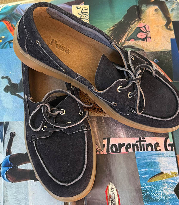 Mocassins Boat Brushed Suede Navy Posa