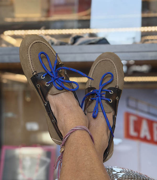 Mocassins Boat Loafer Brushed Suede Leather Co?ee / Caramelo Posa
