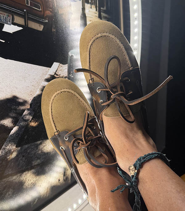Mocassins Boat Loafer Brushed Suede Leather Coffee / Caramelo Posa