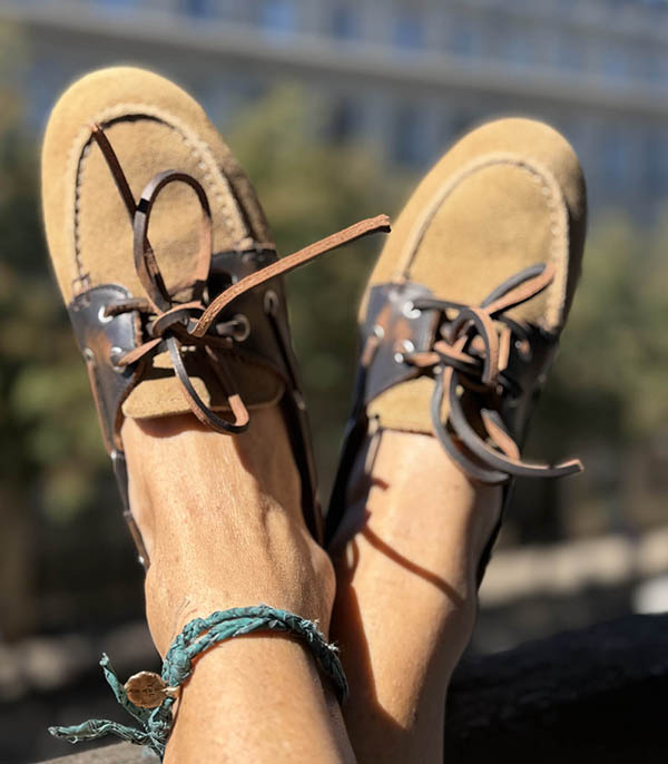 Mocassins Boat Loafer Brushed Suede Leather Coffee / Caramelo Posa
