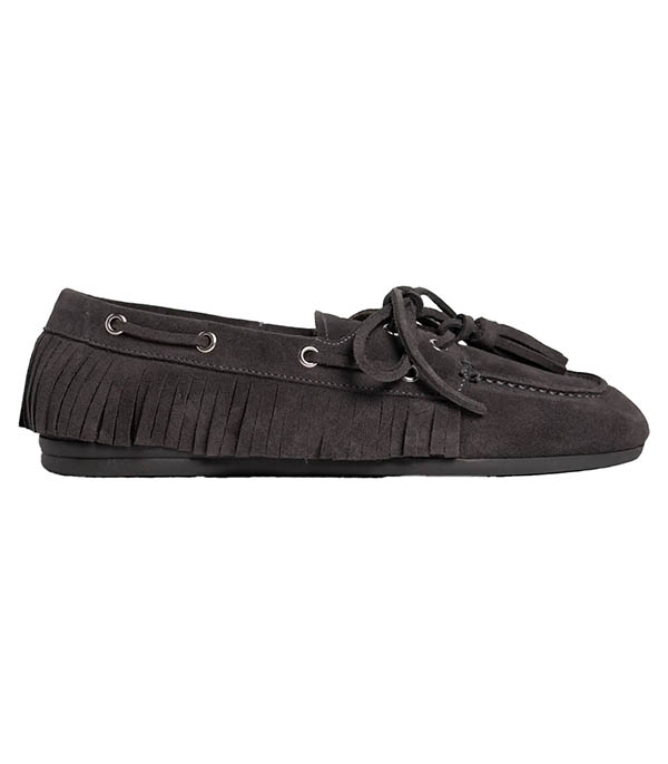 Mocassins Boat Loafer Native Tassel Suede Daytona Grey Posa