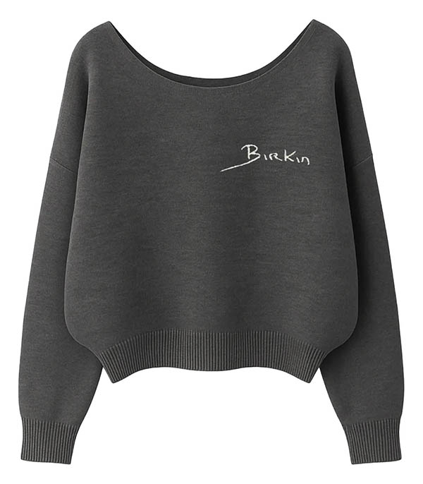 Pull Birkin brodé Anthracite La Cabane Orson