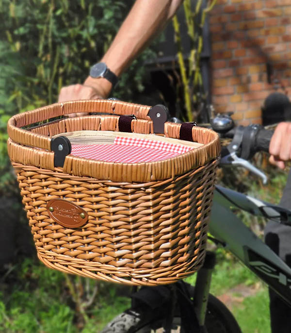 Panier Vélo Isotherme Vichy Rouge Les Jardins de la Comtesse