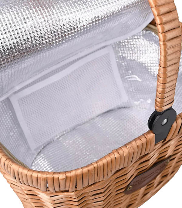 Panier Vélo Isotherme Vichy Rouge Les Jardins de la Comtesse