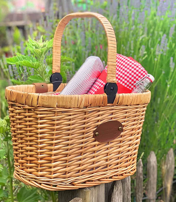Panier Vélo Isotherme Vichy Rouge Les Jardins de la Comtesse