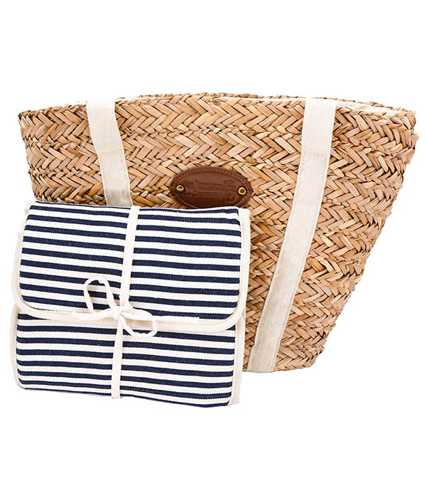 Panier de Plage Pique-Nique Riviera Lin Les Jardins de la Comtesse