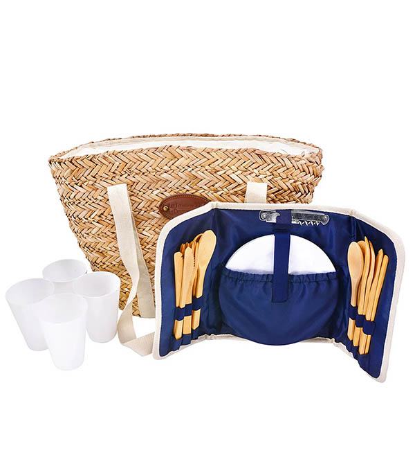 Panier de Plage Pique-Nique Riviera Lin Les Jardins de la Comtesse