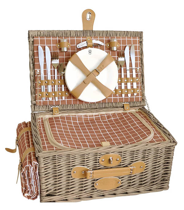 Panier Pique-Nique Monceau Carreaux Terre Les Jardins de la Comtesse