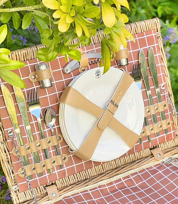 Panier Pique-Nique Monceau Carreaux Terre Les Jardins de la Comtesse