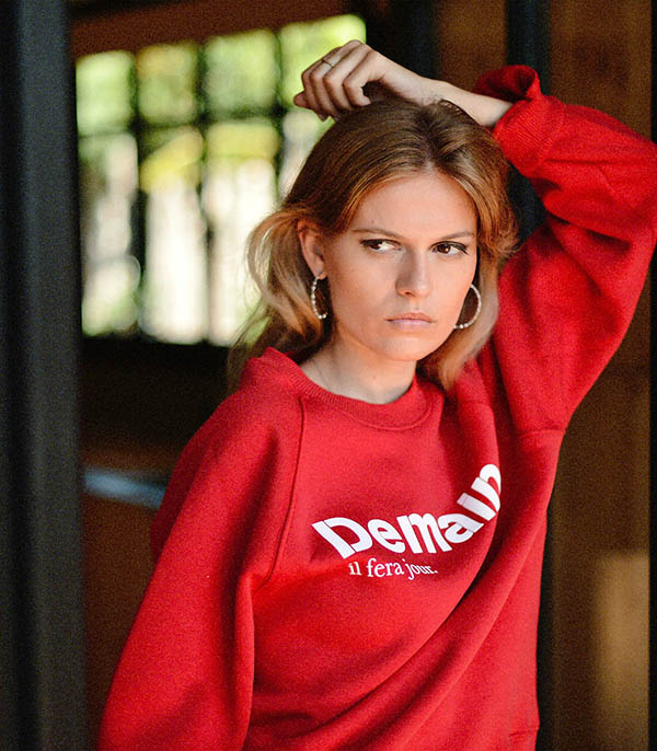 Sweat-shirt Rouge Grand Demain Blanc  Demain, il fera jour