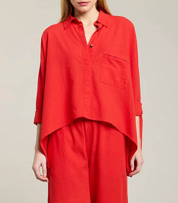 Chemise Mallorca Corail Maison Saint Julien