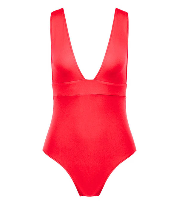 Maillot de bain 1 pièce Le Plongeant Rouge  Anja