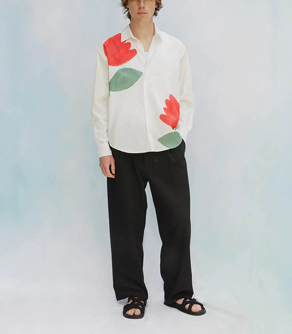 Chemise manches longues Fleurs Vrai