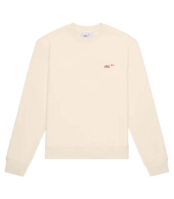 Sweat-shirt Fleurs Ecru Vrai